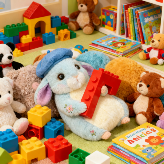 Holiday Hamster with Winter Hat & Candy Cane